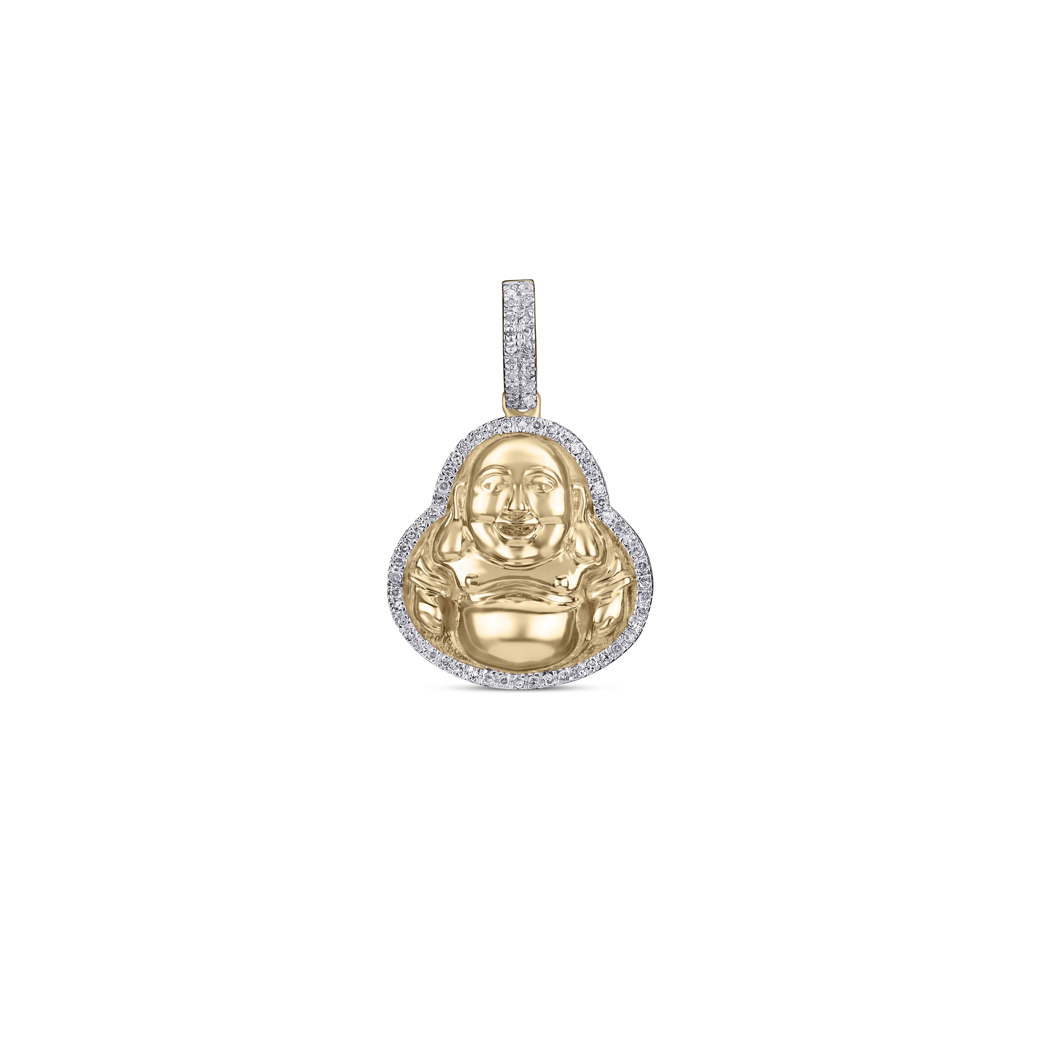 10K Yellow 0.16-0.18Ct D-Charm Buddha