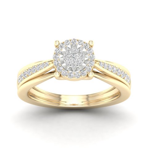 10K Yellow 0.25Ct D-Ladies Rings