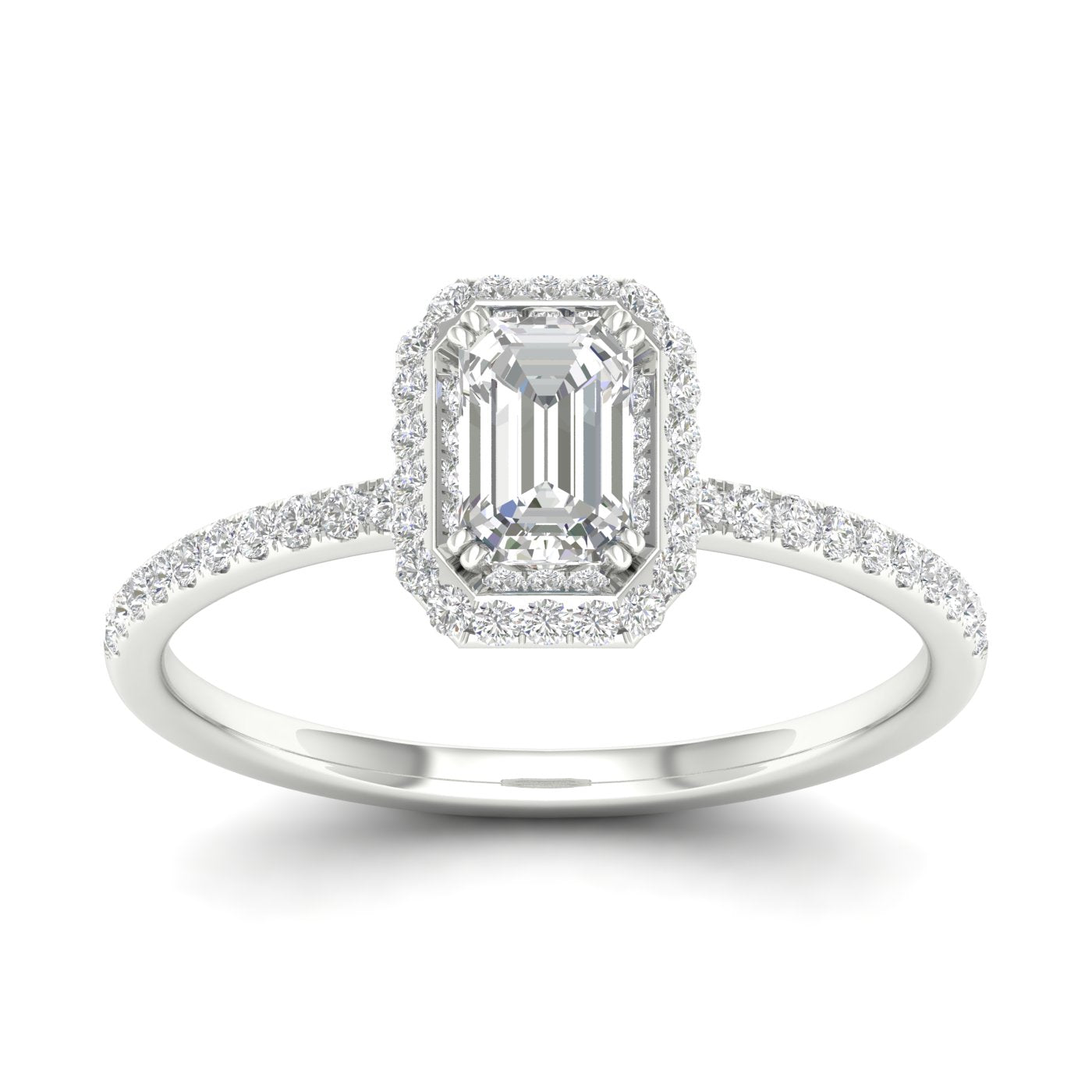 14K White 0.62Ct D-Ladies Rings