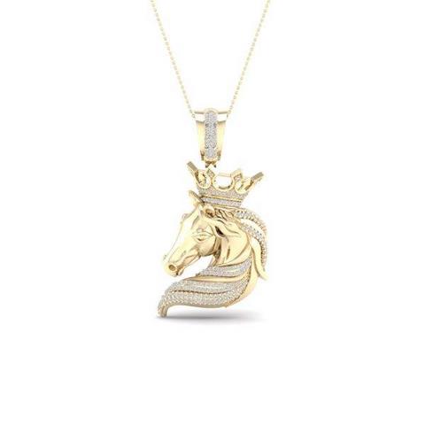 10K Yellowspl Price:  0.50Ct D-Horse Charm