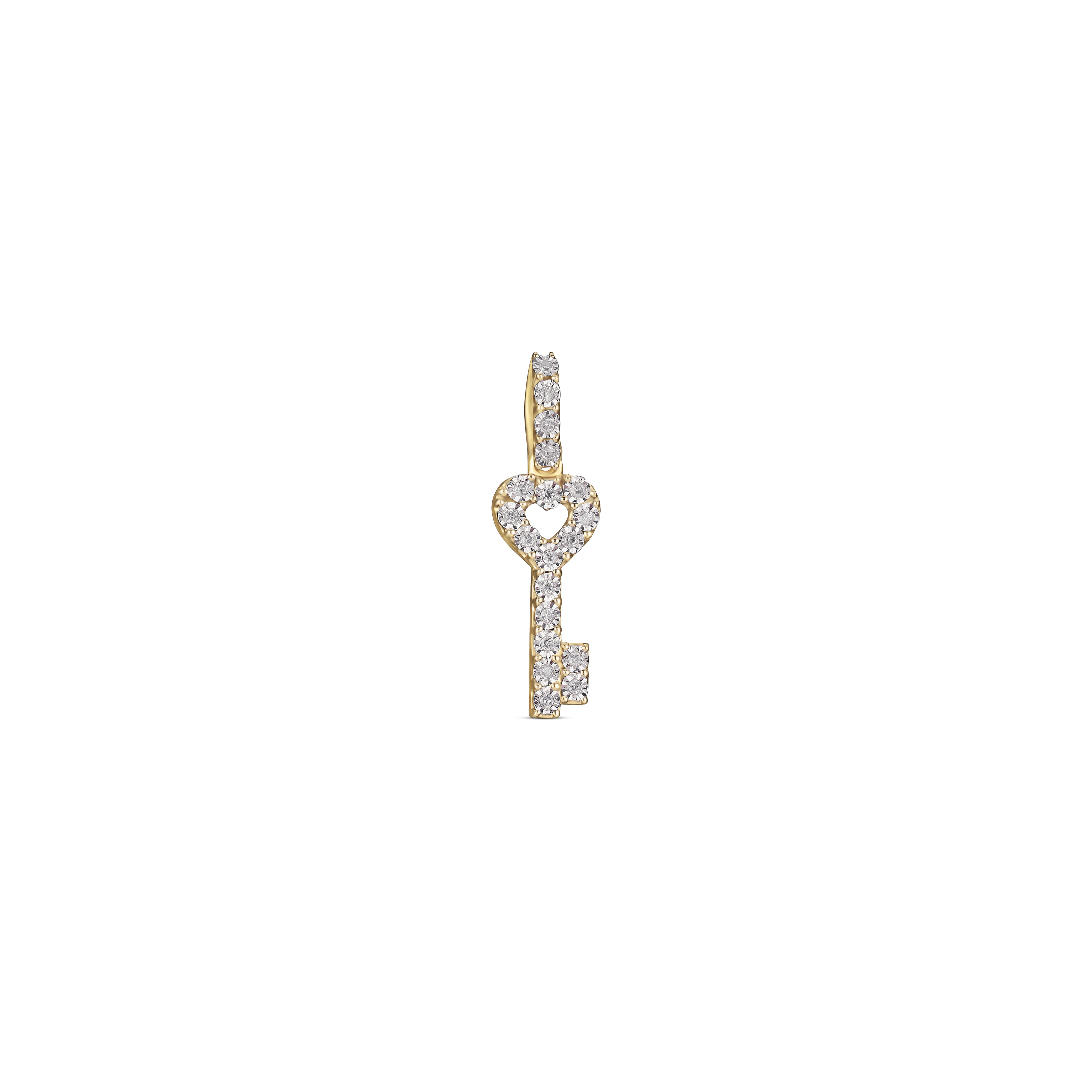 10K Yellow 0.10-0.11Ct D-Key Charm