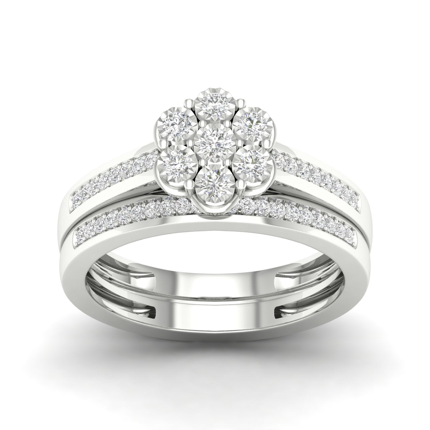 10K White 0.25Ct D-Ladies Rings