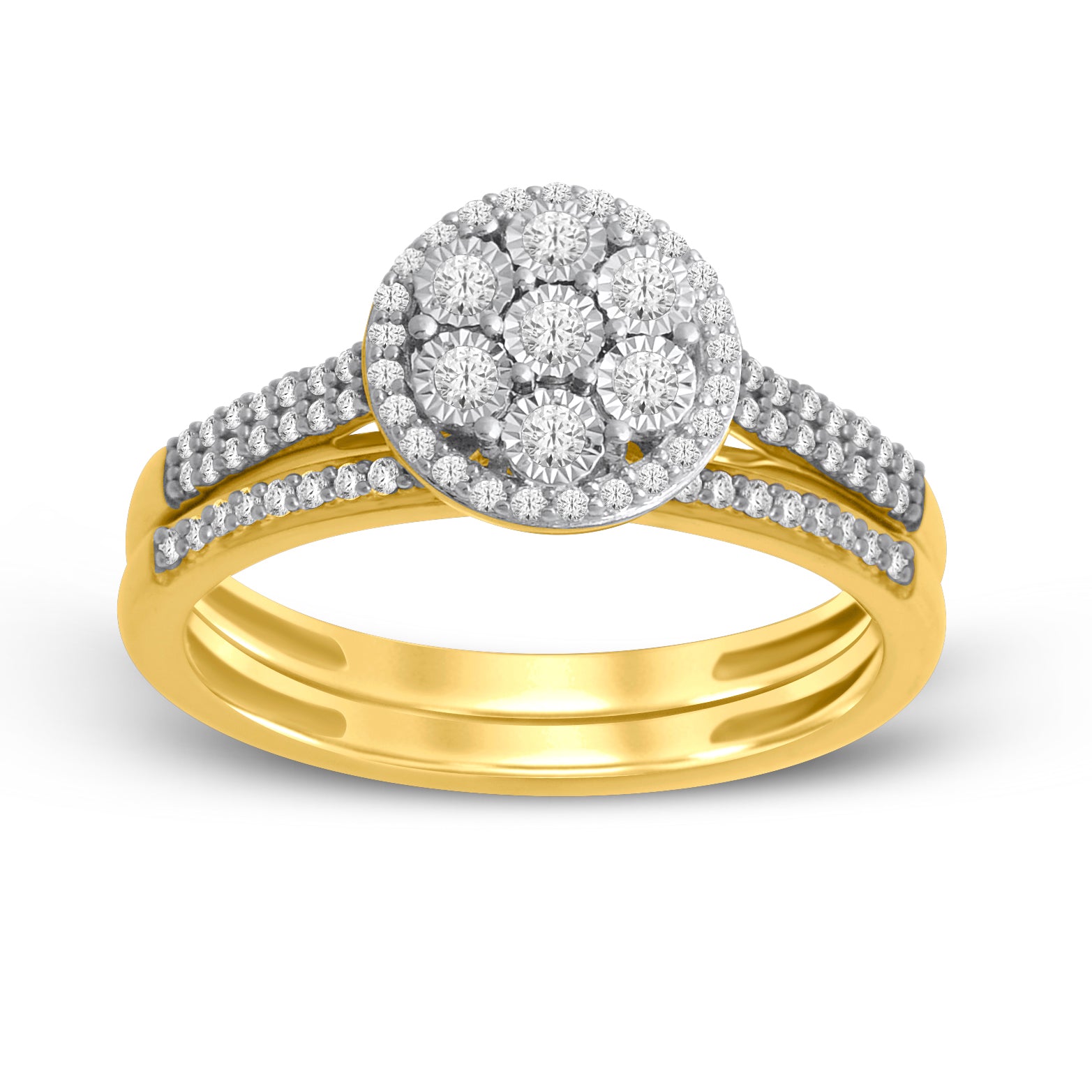 10K Yellow 0.33Ct D-Ladies Rings