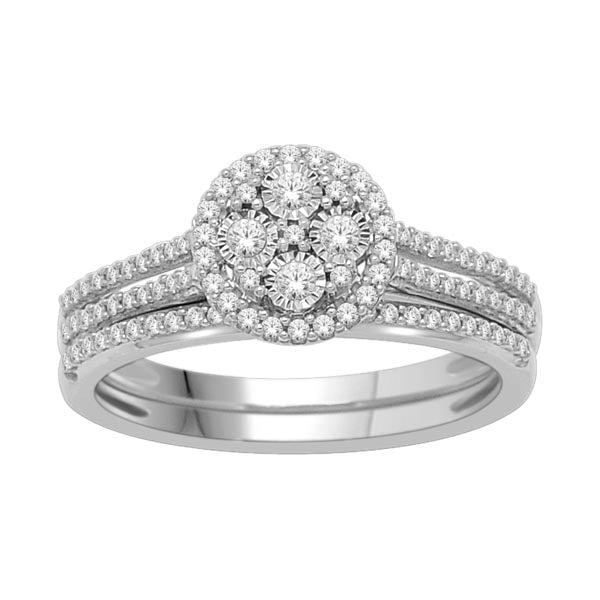 10K White 0.33Ct D-Ladies Rings