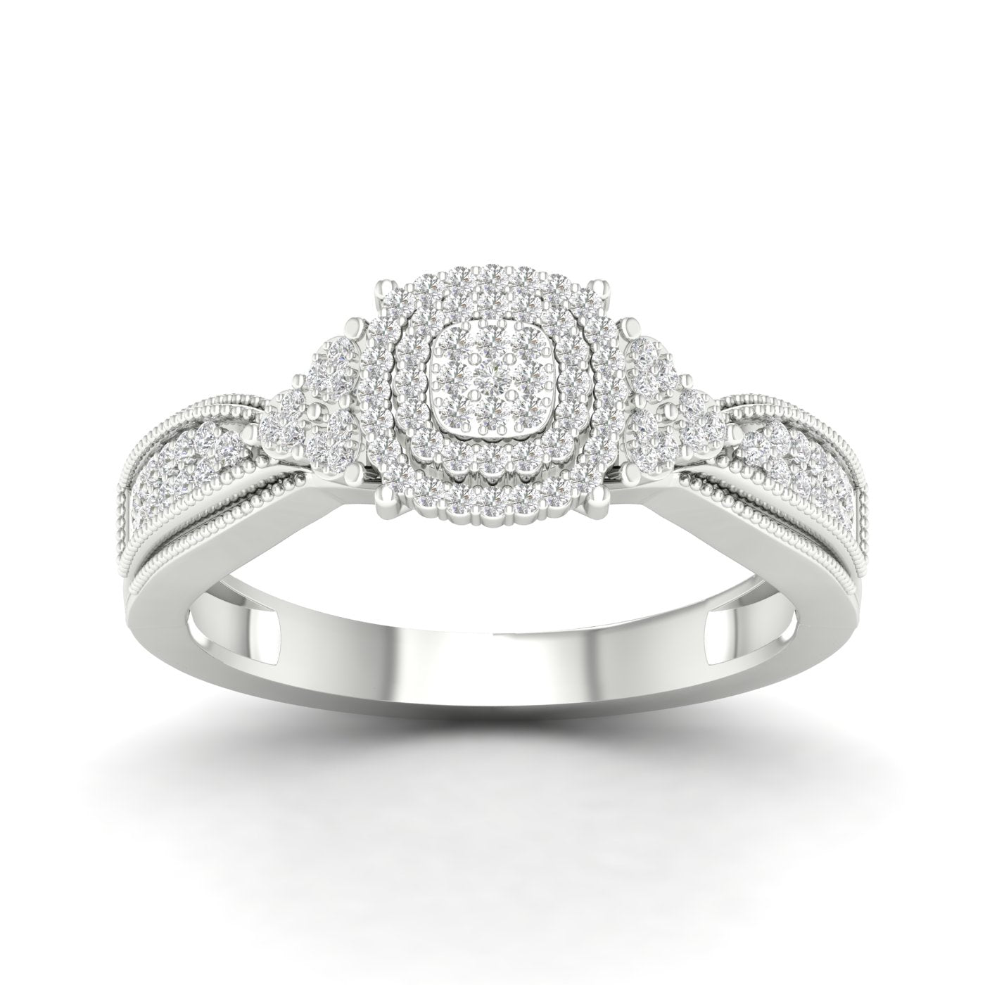 10K White 0.25Ct D-Ladies Rings