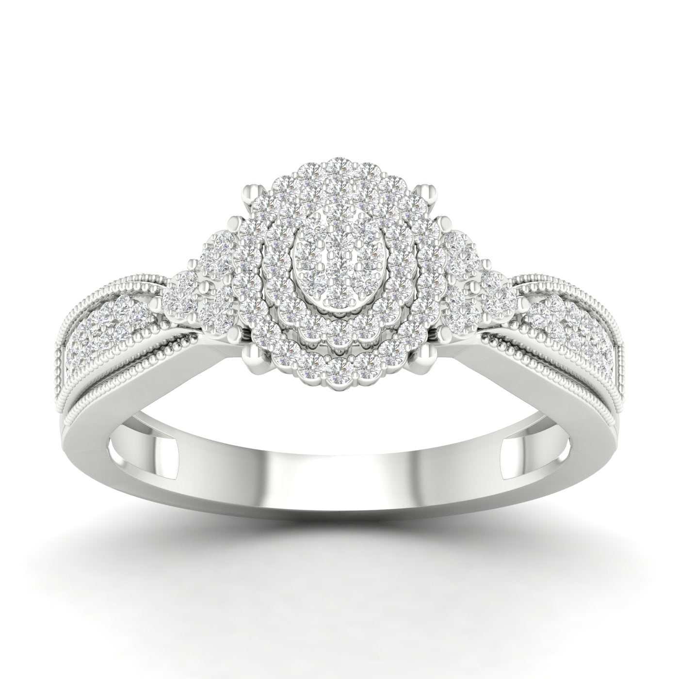 10K White 0.25Ct D-Ladies Rings