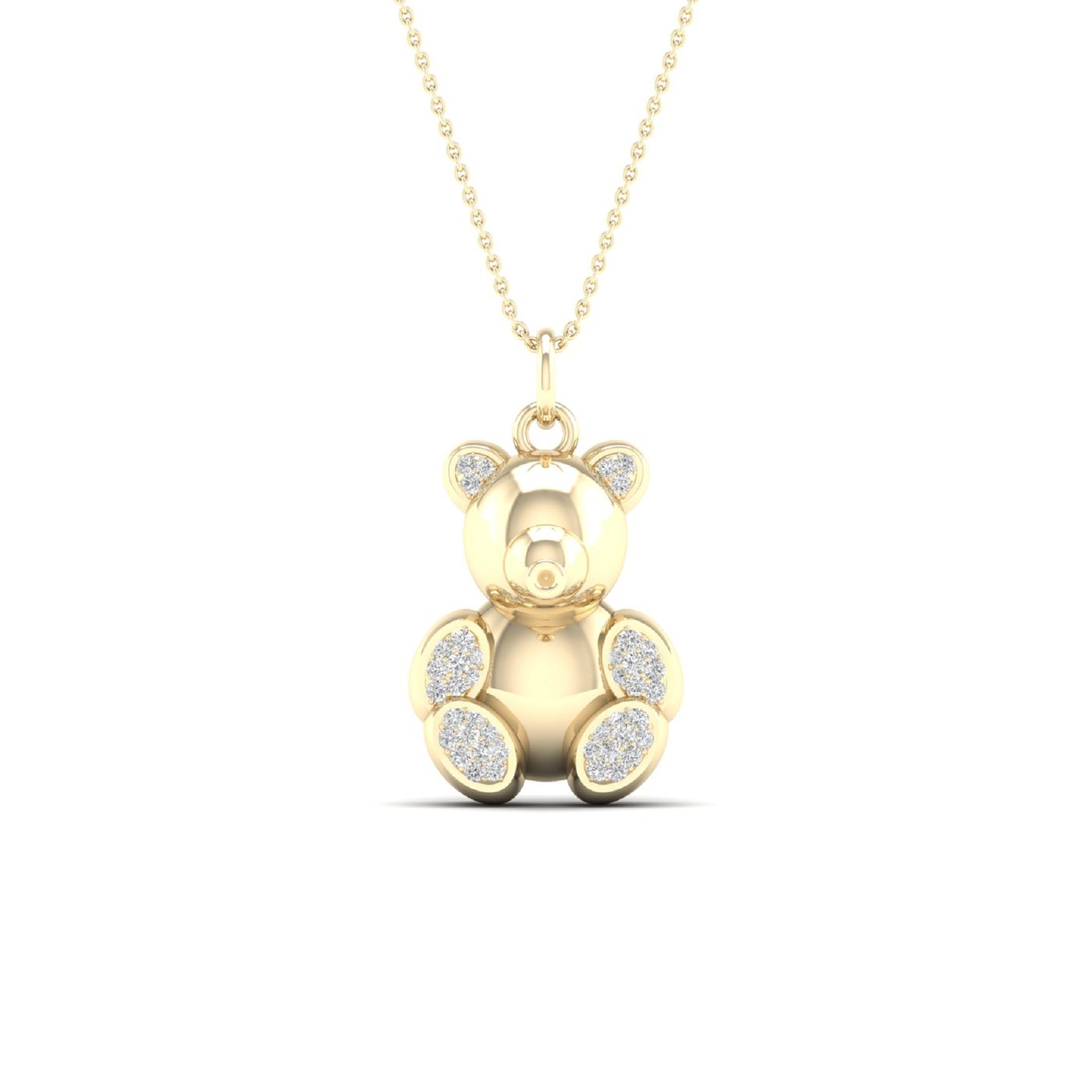 10K Yellowspl Price: 0.10Ct D- Charmteddy Bear