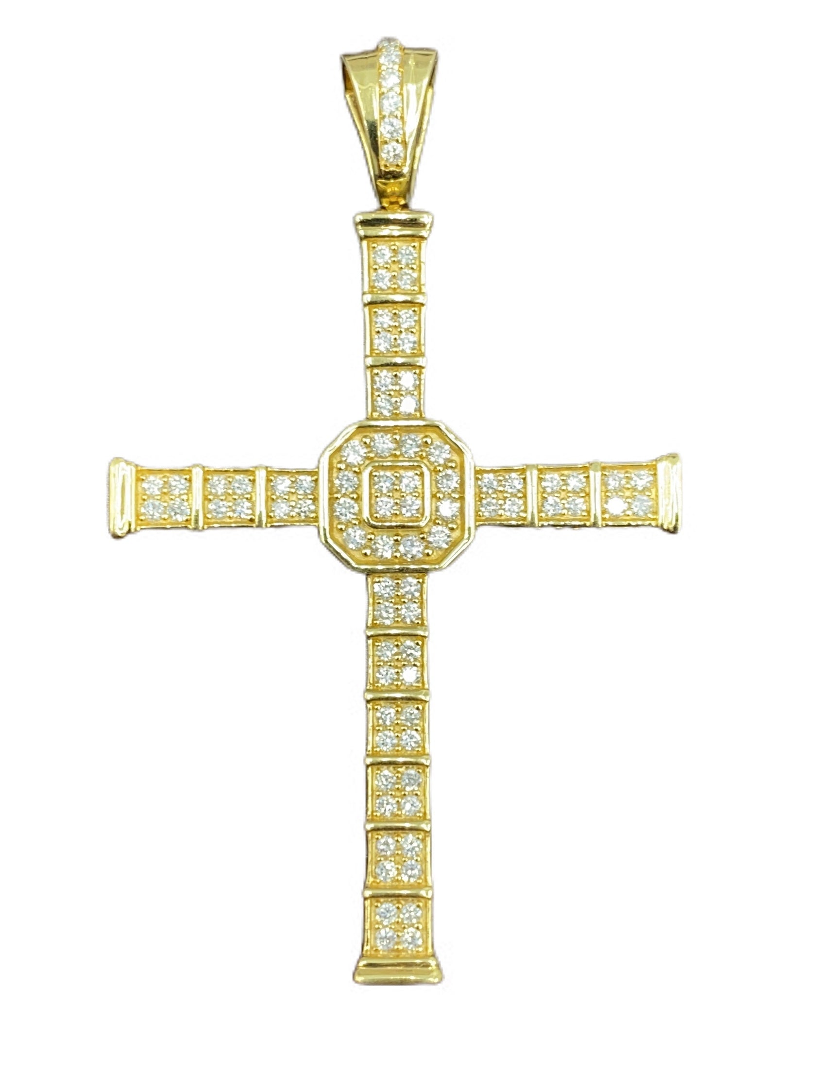 10K Yellow 1.33Ct Dark Polish Cross