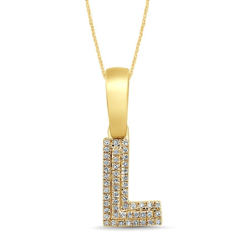 10K Yellow 0.08- 0.09Ct D-Micropave Initial L