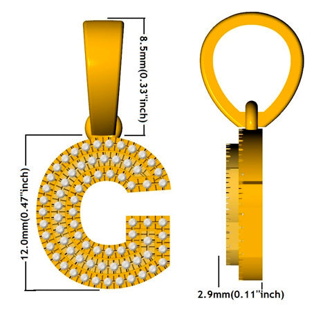 10K Yellow 0.10-0.12Ct D-Micropave Initial G