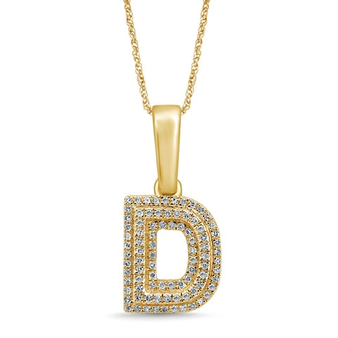 10K Yellow 0.13-0.15Ct D-Micropave Initial D