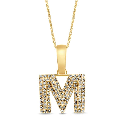 10K Yellow 0.15-0.17Ct D-Micropave Initial M