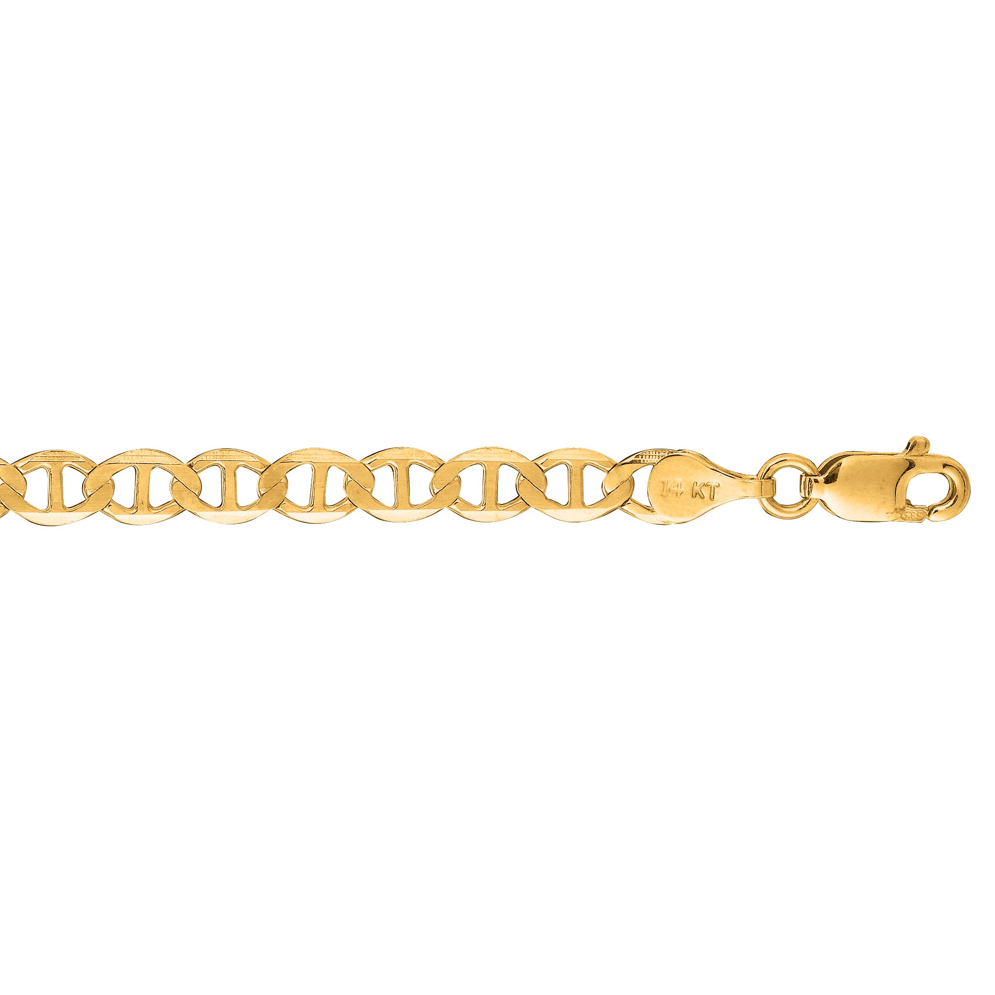 10K Yellow Gold 4.5mm Mariner 30" Chain with Lobster Lock