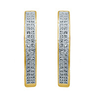 10K Yellow 0.20-0.22Ct D-Earrings Hoops