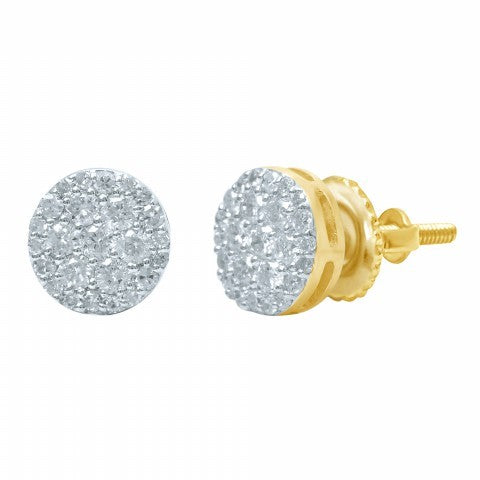 10K Yellow 0.46- 0.55 Ct D-Earrings