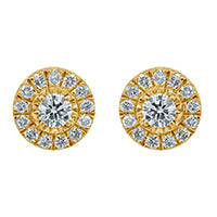 10K Yellow 0.63-0.66Ct D-Dark Earrings