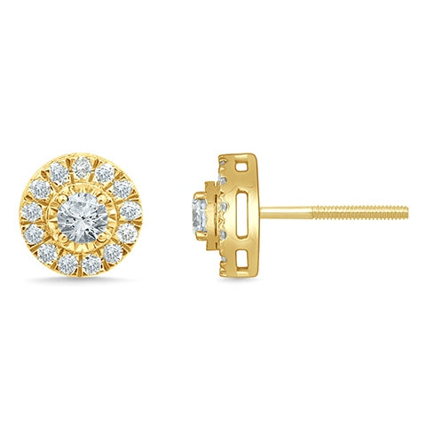 10K Yellow 0.63-0.66Ct D-Dark Earrings