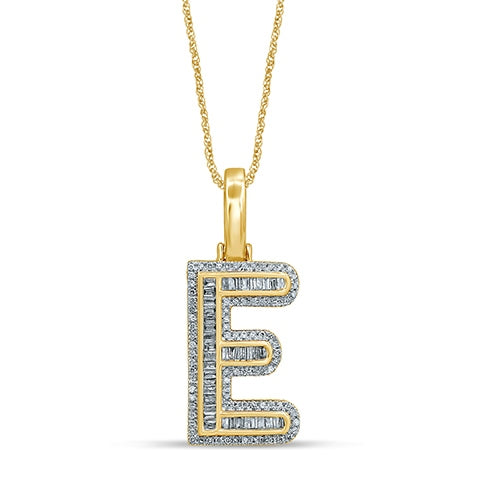 10K Yellow 0.44- 0.47Ct D-Baguette Initial  E