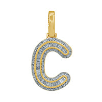 10K Yellow 0.41- 0.47Ct D-Baguette  Initial  C