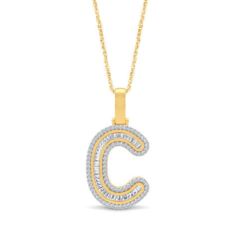 10K Yellow 0.41- 0.47Ct D-Baguette  Initial  C