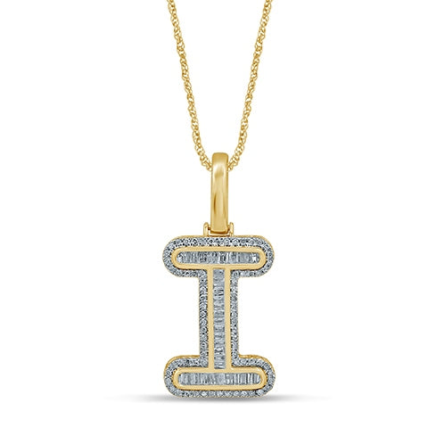 10K Yellow 0.39- 0.46Ct D-Baguette Initial  I