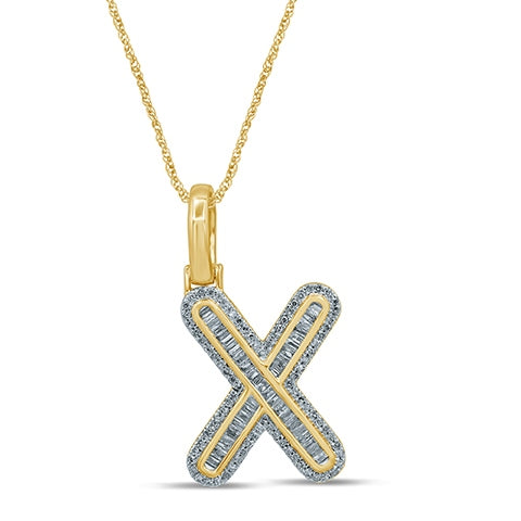 10K Yellow 0.43-0.46Ct D-Baguette  Initial  X