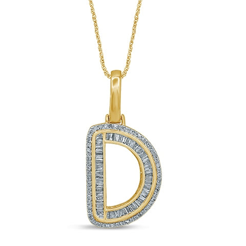 10K Yellow 0.41- 0.51Ct D-Baguettes Initial  D