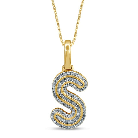 10K Yellow 0.42- 0.44Ct D-Baguettes Initial  S