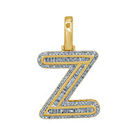 10K Yellow 0.51-0.57Ct D-Baguette Initial  Z