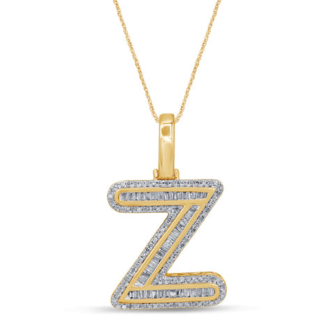 10K Yellow 0.51-0.57Ct D-Baguette Initial  Z