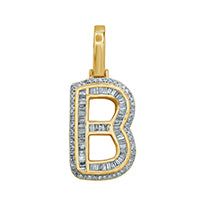 10K Yellow 0.46- 0.56Ct D-Baguette Initial  B