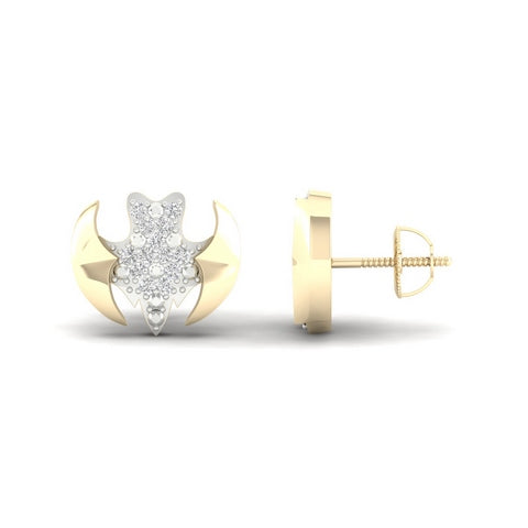 10K Yellow 0.06Ct D-Earrings Bat