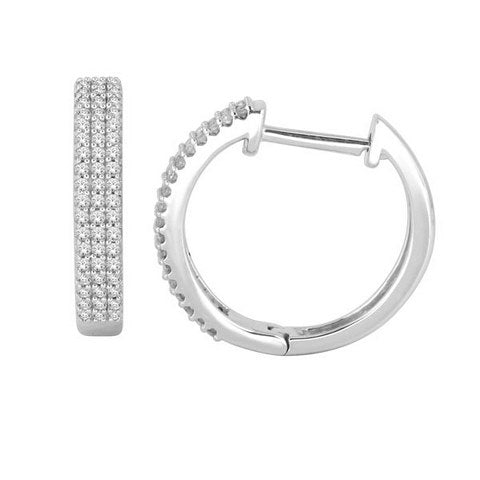 10K Yellow 0.25Ct D-Earring-Hoops