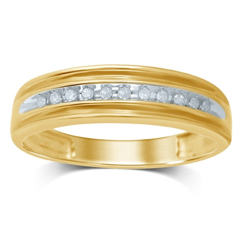 10K Yellow 0.09- 0.10Ct D-Mens Band