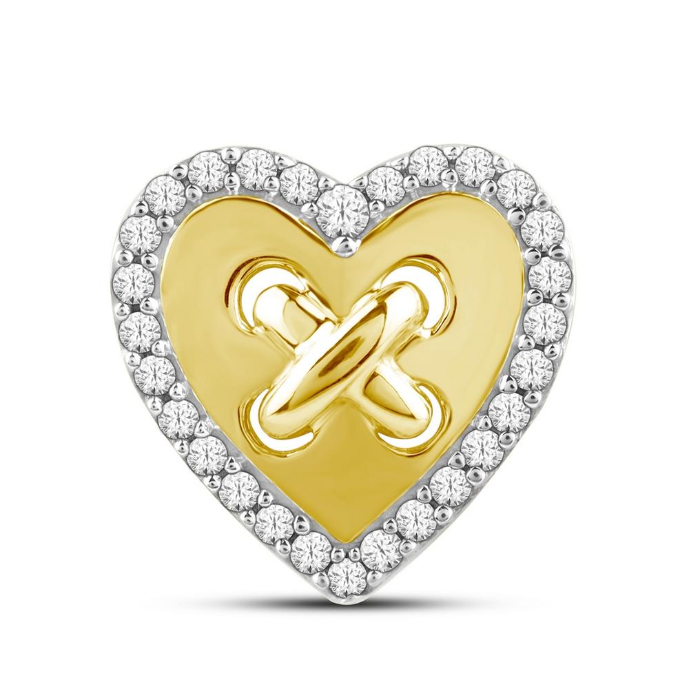 10K Yellow 0.10Ct D-Heart Charm