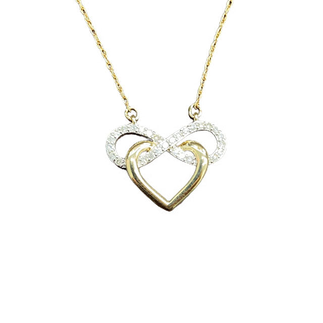 10K Yellow 0.10Ct D-Heart Charms