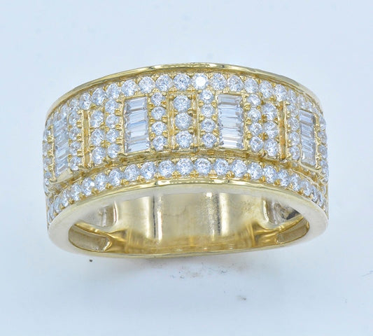 10K Two Tone 1.55Ct D-Mens Bands