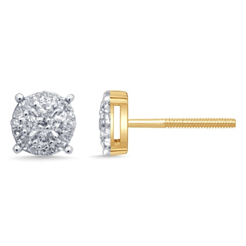 10K Yellow 0.24- 0.26Ct D-Earrings