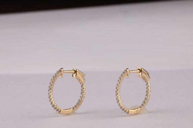 14K Yellowspl Price  0.50Ct D-Earrings Hoops