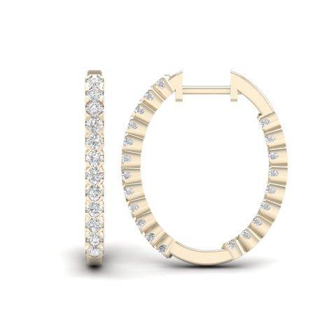 14K Yellowspl Price  1.50Ct D-Earring Hoops