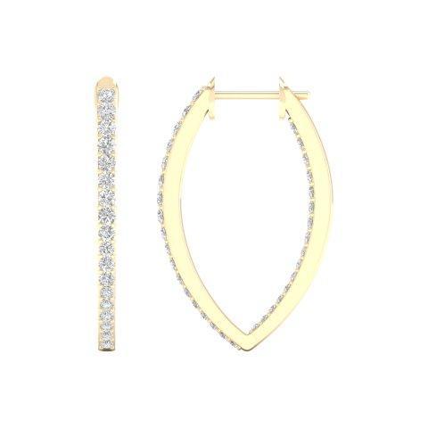 14K Yellowspl Price  0.50Ct D-Earrings Hoops