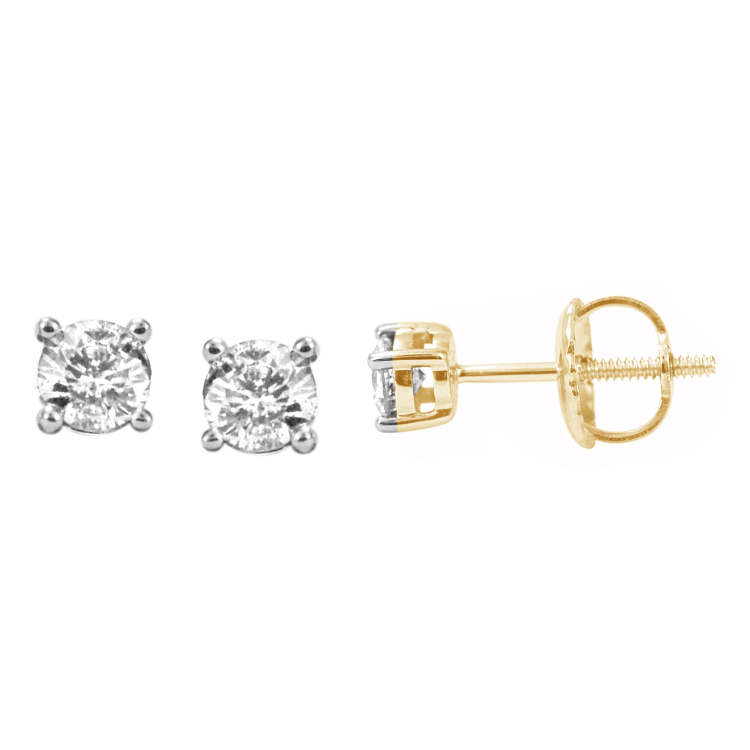 10K Yellow 0.22- 0.26Ct D-Earrings