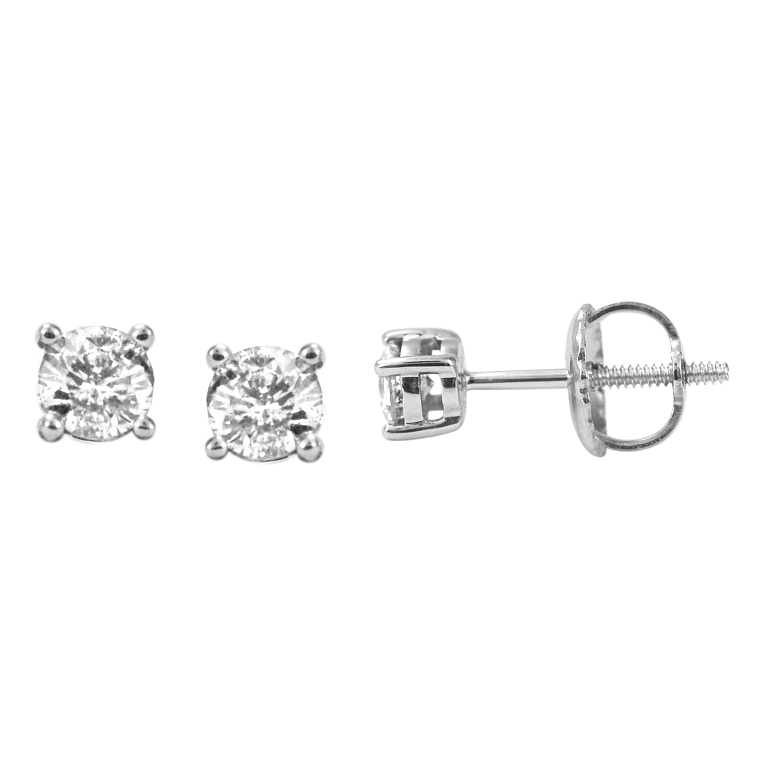 10K White 0.22- 0.26Ct D-Earrings