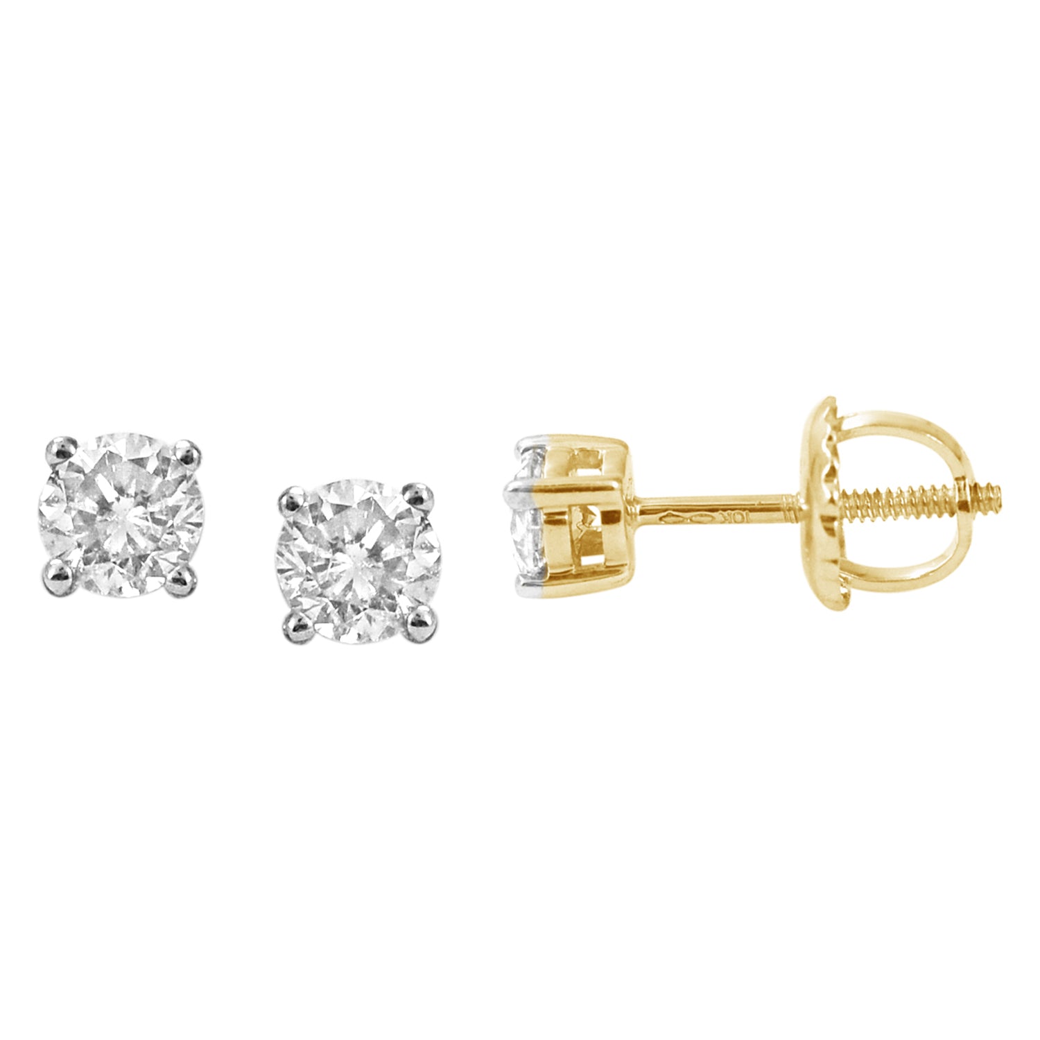 10K Yellow 0.28- 0.32Ct D-Earrings