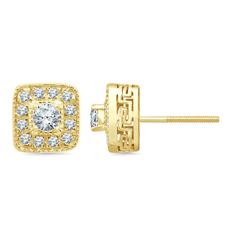 10K Yellow 0.62-0.64 Ct D-Earrings