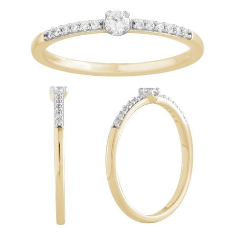 10K Yellow 0.14- 0.15Ct D-Ladies Rings