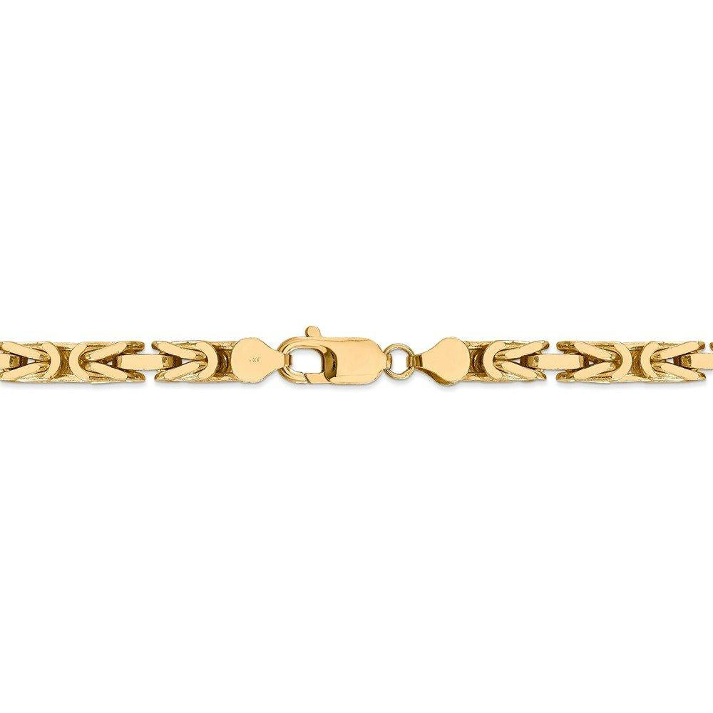 14K 20 inch 5.25mm Byzantine with Lobster Clasp Chain