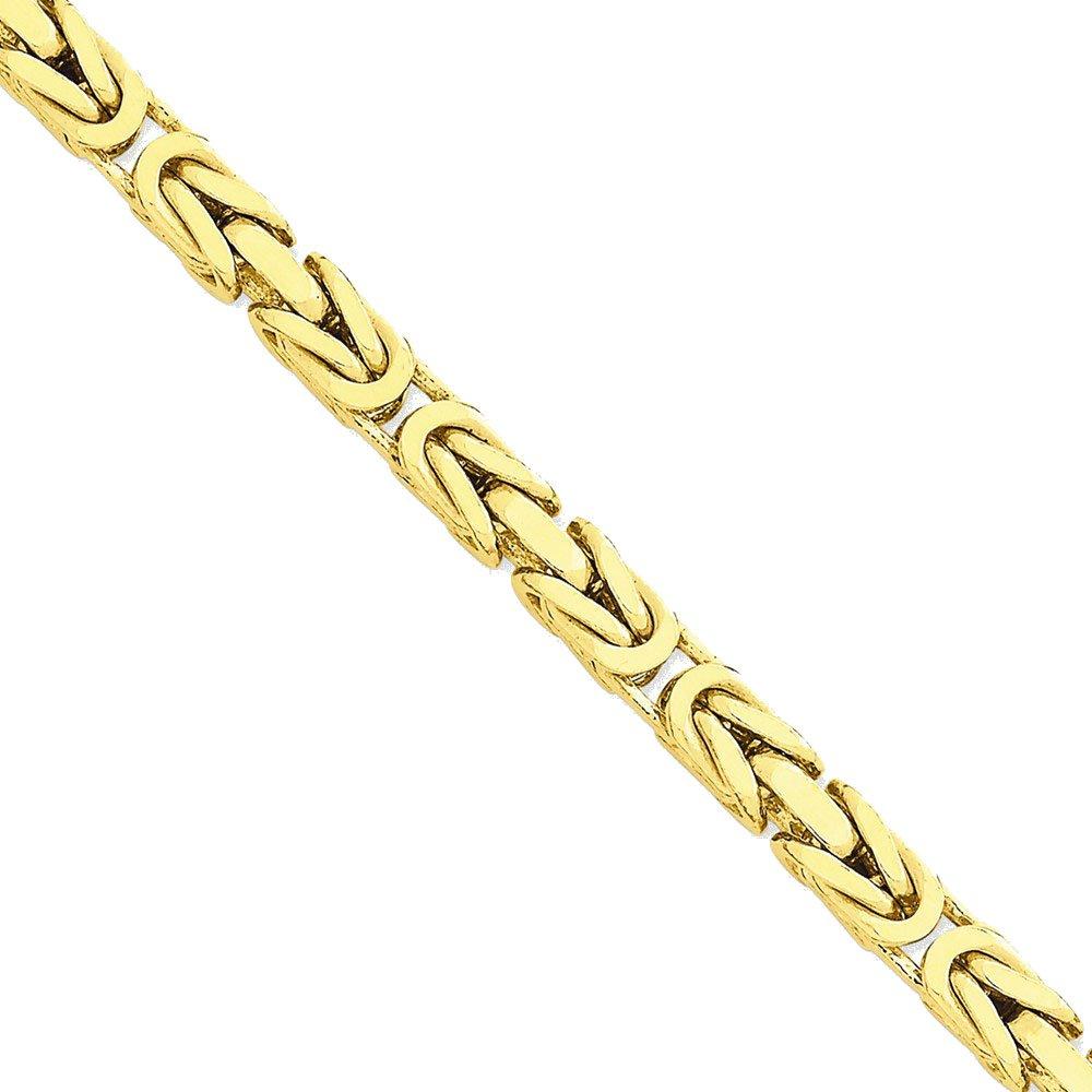 14K 20 inch 5.25mm Byzantine with Lobster Clasp Chain