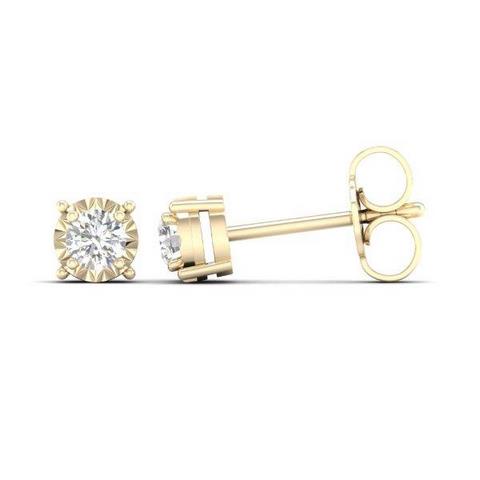 10K Yellow 0.10Ct D-Earrings