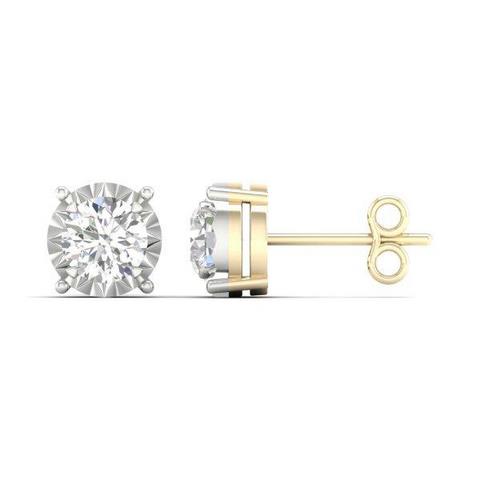 10K Yellow 0.15Ct D-Earrings